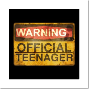 Warning official teenager Posters and Art